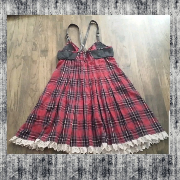 🌈SOLD💰Free People Open Road Hwy 66 Plaid Jumper - Picture 4 of 8